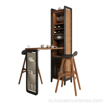 Квартира деревянный обеденный стол складной бар винный шкаф